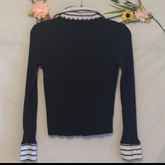 Sophisticated Black & White North Crest long sleeve shirt - Picture 2 of 5